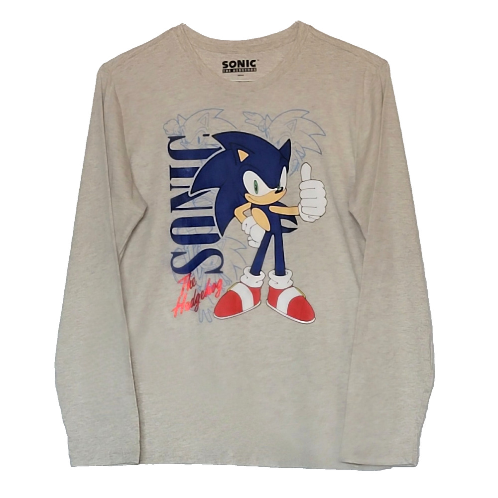 2/$15 New SEGA Sonic the Hedgehog Long Sleeve Graphic T-Shirt Youth Sz: 2XL (18)